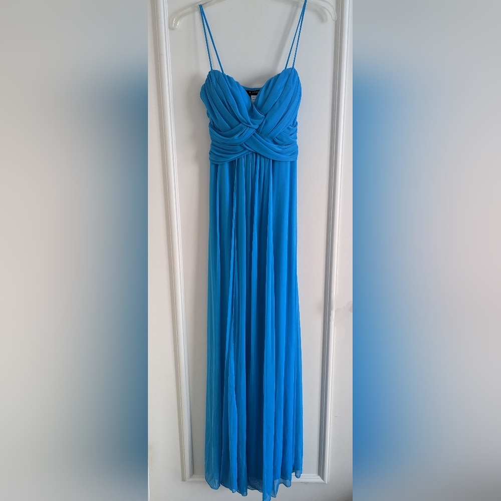 Sky Blue Maxi Spaghetti Strap Dress